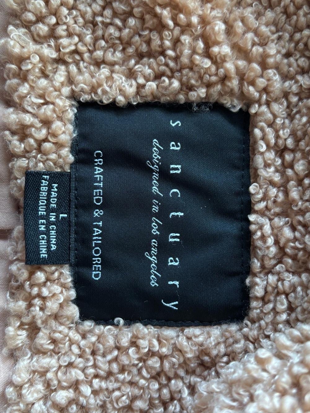 Anthropology/Sanctuary Cozy Women's Teddy Jacket - Brown szL - Picture 6 of 11